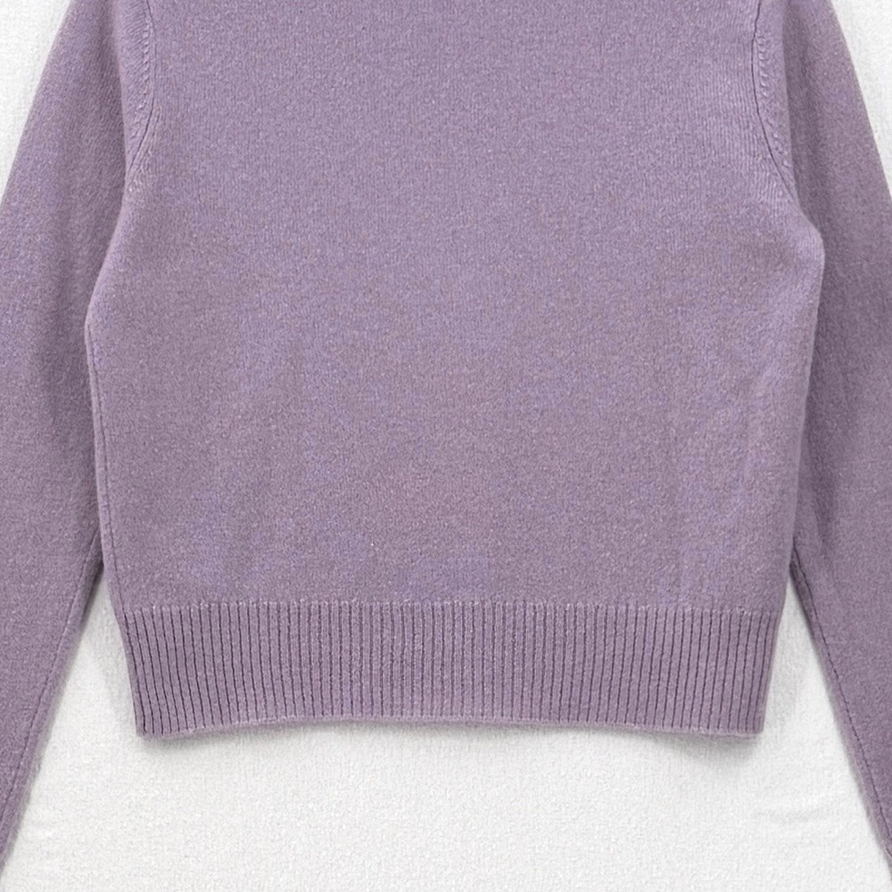 Reformation Sweater Women Small Purple Cashmere Knit Long Sleeve Crewneck - Picture 11 of 16